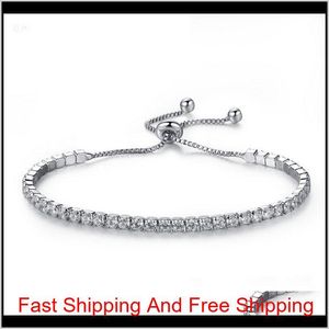 Verzilverde Armbanden Volledige Diamond Crystal Chain Fit Pandora Strass Bangle Armband Vrouwen Vrouwelijke Gift Br002 Umqcw R6Aej