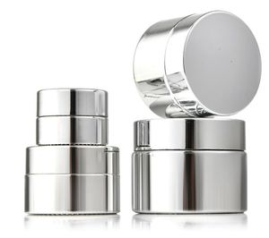 Frascos de cosméticos de vidrio chapado en plata Botellas de crema 5g 10g 15g 20g 30g 50g Envases de crema de bálsamo labial SN6302