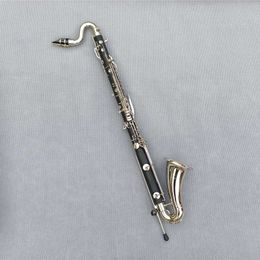 Teclas plateadas, clarinete bajo Bb Tune, instrumento de baquelita de alta calidad con estuche, instrumento Musical de envío gratis