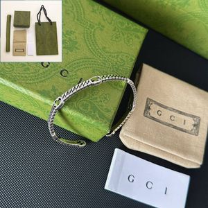 Bracelet en cuivre plaqué argent de luxe Boutique Designer Bijoux Bracelet Design classique Cadeau de luxe Bracelet avec boîte Bijoux de haute qualité Bracelet