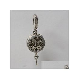 Silver Regal Love Key Pendant Charm 925 Sterling Sier adapté aux perles Bracelet Bijoux 797660CZ Fashion Gift Drop Livrot DH92H
