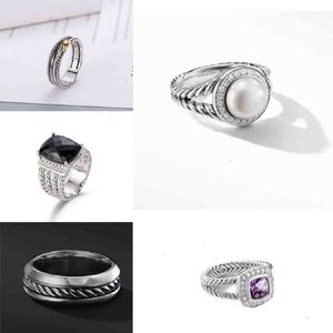 Zilveren Ringen Thai Dy Plated ed Tweekleurige Selling Cross Zwarte Ring Damesmode Platina Jewelry291a