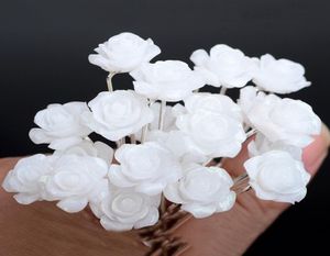 Épingles à cheveux en forme de fleur de Rose argentée, pinces à cheveux de mariage, demoiselle d'honneur, accessoires pour cheveux, bijoux, épingle à cheveux Whole8510851