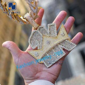 Silver S925 VVS Diamond Pendants Iced Out VVS Moisanite Custom Hip Hop Fine Jewelry Letter pour hommes