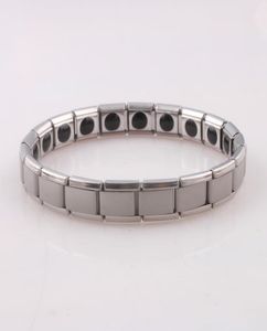Bracelet en acier inoxydable argenté mode menwomen bijoux bracelets bracelets for anniversaire cadeau titanium health care magnétique g6435922