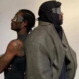 Lunettes de soleil argentées Kanye mode hip hop Street accessoires pour hommes et femmes 345t