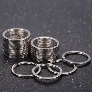 Silver Tone Split Key Rings 1.5x25mm Metal Hook Ring for DIY Keychain Making Handmade Keyrings Chain Holder Jewelry Connectors Accessories