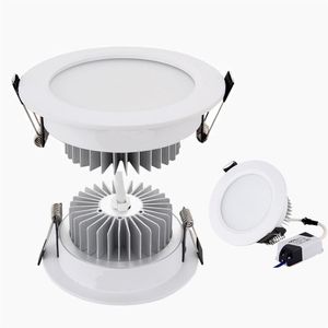 Silver White Shell Led Down Lights 9W 12W 15W 18W Dimmable Led Downlights Encastré Plafonnier 110-240V305d