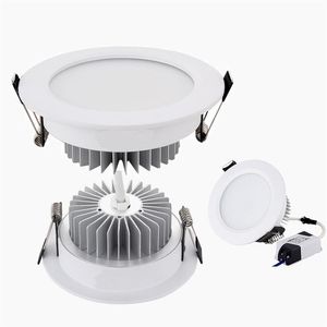 Silver White Shell Led Down Lights 9W 12W 15W 18W Dimmable Led Downlights Encastré Plafonnier 110-240V263H