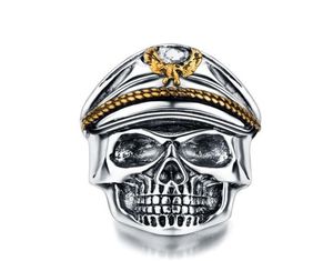 Silver Tweede Wereldoorlog soldaat Anniversary Mens Rings Punk Rock Vintage Skull Ring Biker Men Jewelry8161208