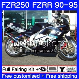 Silvery Black FZRR voor YAMAHA FZR-250 FZR 250R FZR250 90 91 92 93 94 95 250HM.5 FZR 250 FZR250R 1990 1991 1992 1993 1994 1995 Fairing Kit
