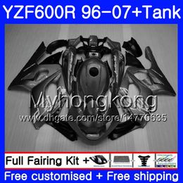 Zilverachtig grijs heet lichaam + tank voor Yamaha Thundercat YZF600R 96 97 98 99 00 01 229HM.6 YZF-600R YZF 600R 1996 1997 1998 1999 2000 2001 Kuip