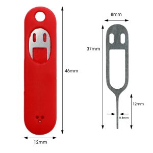 Groothandel SIM-Kaart Verwijderingsnaal Pin Anti-Most Tray Charm Keychain Split Rings Telefoon Simkaart Opslagcase Ejecter Toolnaalden