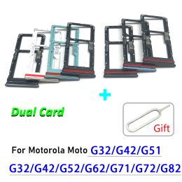 Adaptateur d'adaptateur de porte-emplacement pour carte SIM pour le Moto G32 G42 G51 G52 G62 G71 G72 G82 Remplacement du plateau de carte SD avec des épingles d'outils