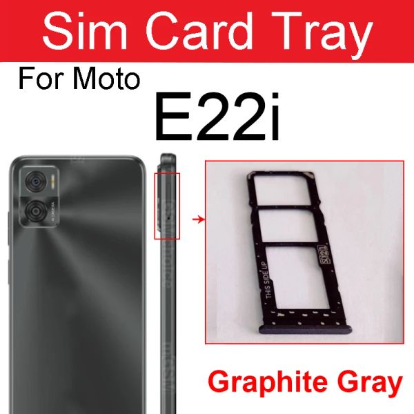 Plateau de carte SIM pour Motorola Moto E22 E22S E22I E32 E32S SIM CADR SLOT HAPPORE