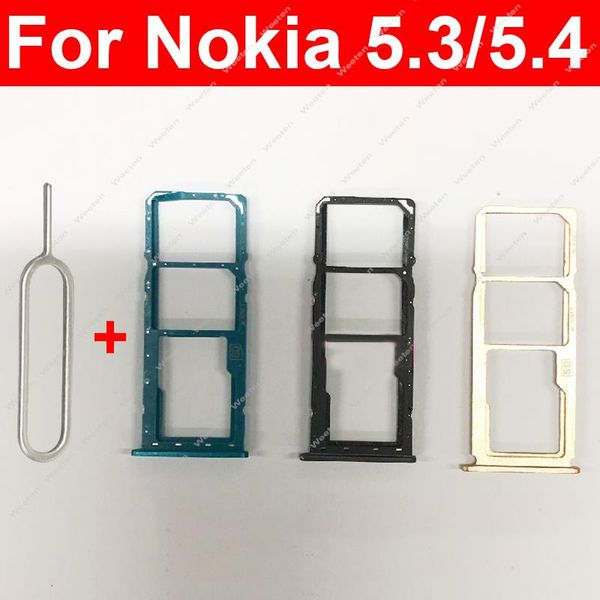 Bandeja para tarjetas SIM para Nokia 5.3 5.4 Dual SIM Tope de tarjetas Sim Lector de la tarjeta del lector Piezas