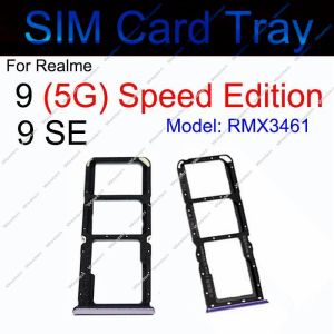 Plateau de carte SIM pour OPPO REALME 9 4G 5G / 9 SPEED / 9SE 5G Double SIM Card Slot Holder Micro SD Carte Adaptateur Remplacement des pièces de réparation