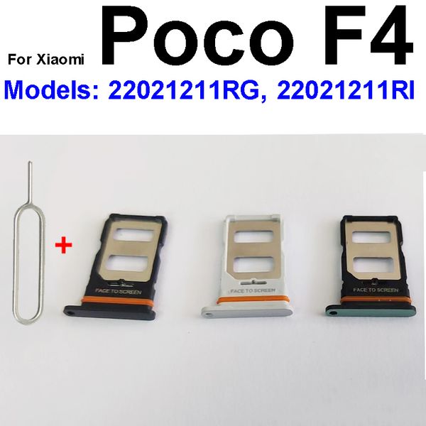 Plateau de carte SIM pour Xiaomi POCO F4 F4 GT SIM Carte Slot Socker Socket Carte Reader Adaptateur Remplacement des pièces