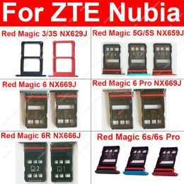 Adaptateur de support de plateau de carte SIM pour ZTE Nubia Red Magic 3 3S NX629J 5S 5G NX659J 6 NX669J 6R NX666J 6PRO 6S Pro Card Reader