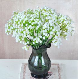 Simatie van Gypsophila Silk Baby Adem Kunstmatige Fake Silk Flowers Plant voor Thuis Bruiloft Decoratie 20pcs / lot Gratis verzending