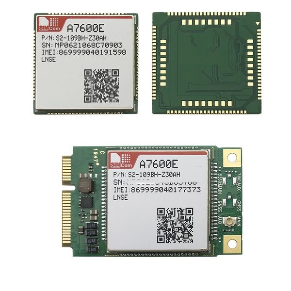 SIMCOM A7600E LCC + LGA / MINIPCIE CAT1 MULTI-BAND LTE-FDD / LTE-TDD / GSM / GPRS Module compatible avec la série SIM7600