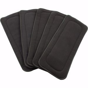 [Simfamily] 10 pièces qualité bébé couches bambou charbon doublure couche-culotte insertion pour couche-culotte en tissu lavable 4 couches 220512
