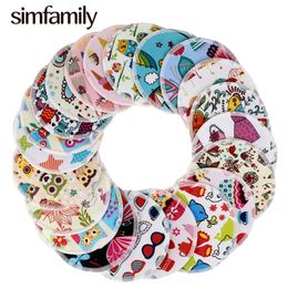 Simfamily 10 STKS Herbruikbare Bamboe Zoogcompressen Verpleging Pads Voor Mama Wasbaar Waterdicht Zwanger 12 cm Bamboe Stof Materiaal Innerlijke 240130