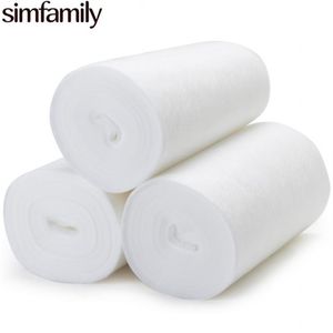 simfamily1 Roll Bamboe Doorspoelbare Liner 100 Vellen Roll Biologisch Afbreekbare Wegwerp Baby Luier Veranderingen Voor 3-36 Maanden 3-15 Kg 20189e