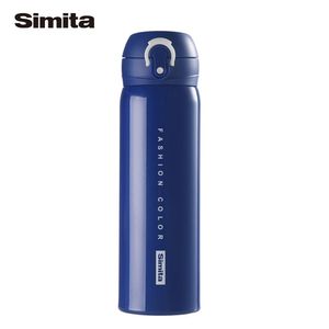 Thermoses à fiole à vide SIMITA, bouteille d'eau d'école colorée Tritan, tasse en acier inoxydable à double paroi de style minimaliste, 500 m 210913