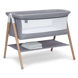 Simmons Kids Koi by The Bed Wieg met ademend gaas en natuurlijke beukenhouten poten Dove Grey - Stijlvolle en veilige slaapoplossing voor baby's