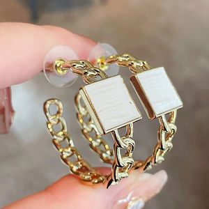 Eenvoudige 18K Vergulde 925 Zilver Luxe Merk Ontwerpers Letters Stud Cirkel Geometrisch Beroemde Vrouwen Ronde Kristal Strass Parel Oorbel Bruiloft Sieraden