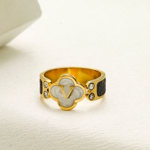 Eenvoudige 18K vergulde designer ring voor mode unisex ring dubbele letter ontwerpers ringen brief ring bruiloft cadeau sieraden geschenken