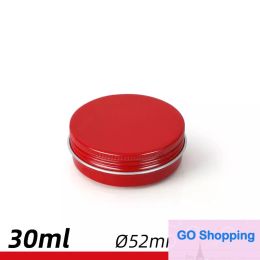 Récipients simples de pot de stockage d'étain de baume à lèvres rond en aluminium de 30ml / 60ml avec le bouchon à vis pour le baume à lèvres, le cosmétique, les bougies ou le thé