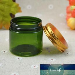 Pot en PET vert simple de 50 grammes, boîtes de crème verte de 50 g, pot en PET de 50 ml avec emballage cosmétique en pot de crème en aluminium bronze/noir/or