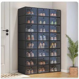 Boîte à chaussures en plastique domestique Simple 6 pièces, boîte de rangement multifonctionnelle de salon pour chaussures livres collations boîte de rangement divers 240125