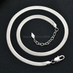 Eenvoudige en modieuze ketting sieraden stalen mes ketting platte slang botten ketting heren en dames hiphop niet-vervagende roestvrij staal