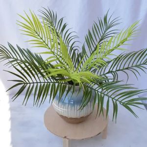 Eenvoudige Kunstplanten Fake Fern Palm Decoraties Plant Kunstmatige Palmboom Stengel Groene Wanddecoratie Fake Greenery Plant