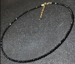 Eenvoudige zwarte kralen korte ketting vrouwelijke sieraden vrouwen choker kettingen bijoux femme dames feest ketting GC680