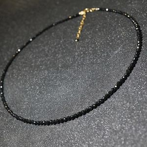 Eenvoudige zwarte kralen korte ketting vrouwelijke sieraden vrouwen choker kettingen femme dames feestmode 2023 240429