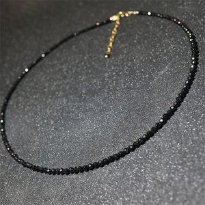Collier court de perles noires simples pour femmes, Bijoux ras du cou, Bijoux de fête pour dames