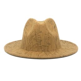 Eenvoudige zwarte streep vrouwen 35% wol fedora hoed gentleman elegante dame winter herfst brede rand jazz kerk Panama sombrero cap