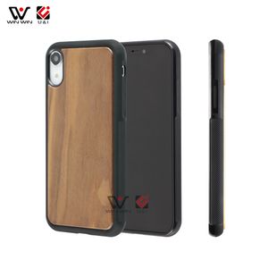 Étuis de téléphone pour hommes en bois TPU vierge simple antichoc pour iPhone 6s 7 8 Plus 11 12 Pro Max Xs Xr X Logo personnalisé gravé étui de couverture arrière en gros