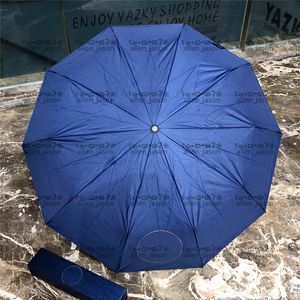 Eenvoudige blauwe paraplu's hipster automatische vouwen luxe parasols topkwaliteit outdoor reizen designer multifunctionele zon parasols