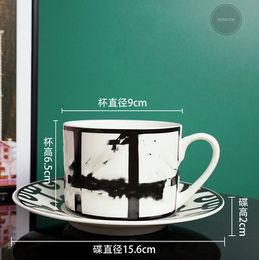 Simple Bone China Coffee Cup Cup Light Light Luxury Tea Tea Tea Set Exquisito Coffee Set al por mayor