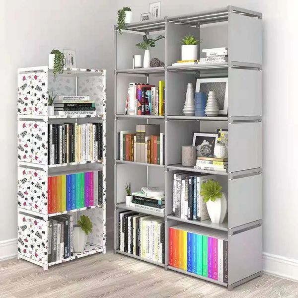 Bibords étagère de librairie Salle d'affichage Créative Creative Modern Home Decor Libercase Livre Organisateur Trapézoïde Book Shelf avec clôture 240423