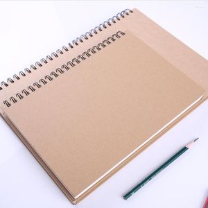 Semplice marrone spesso retro carta Kraft Bobina 8K Sketchbook Notebook Graffiti disegno blocco note vuoto
