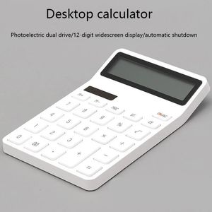Calculatrice de bureau simple de la batterie d'énergie d'énergie d'énergie durable calculatrice sensible à 12 chiffres calculateur de écran large 240524