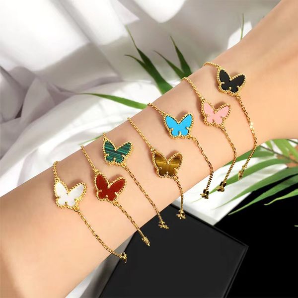 Bracelet simple trèfle papillon classique marque bracelet de créateur mode haute qualité en acier inoxydable femmes bracelet bijoux de mariage cadeaux