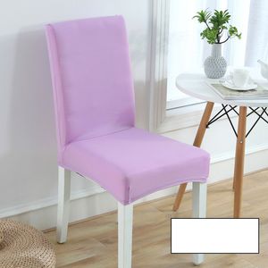 Eenvoudige stoelhoes dikker elastisch verhoogd stoelen covers bruiloft banketbank beschermer slipcover decor pure kleuren stijl WMQ1271