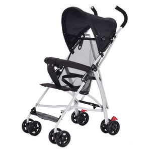 Poussette pliable super légère pour enfants simples, chariot de parapluie de poussette de bébé, landau de poussette de maille d'amortisseur avec la nacelle